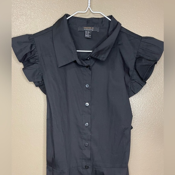 Women’s (XL)Black Forever 21 Midi Dress W/Strap - Picture 4 of 6